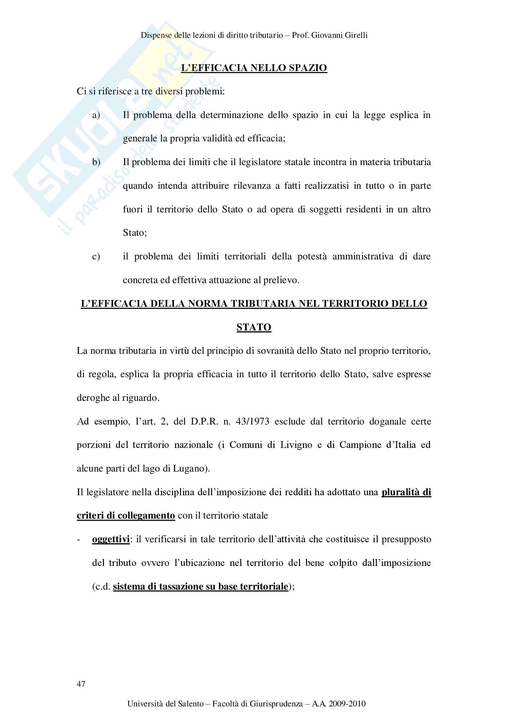 Diritto tributario - le norme Pag. 1