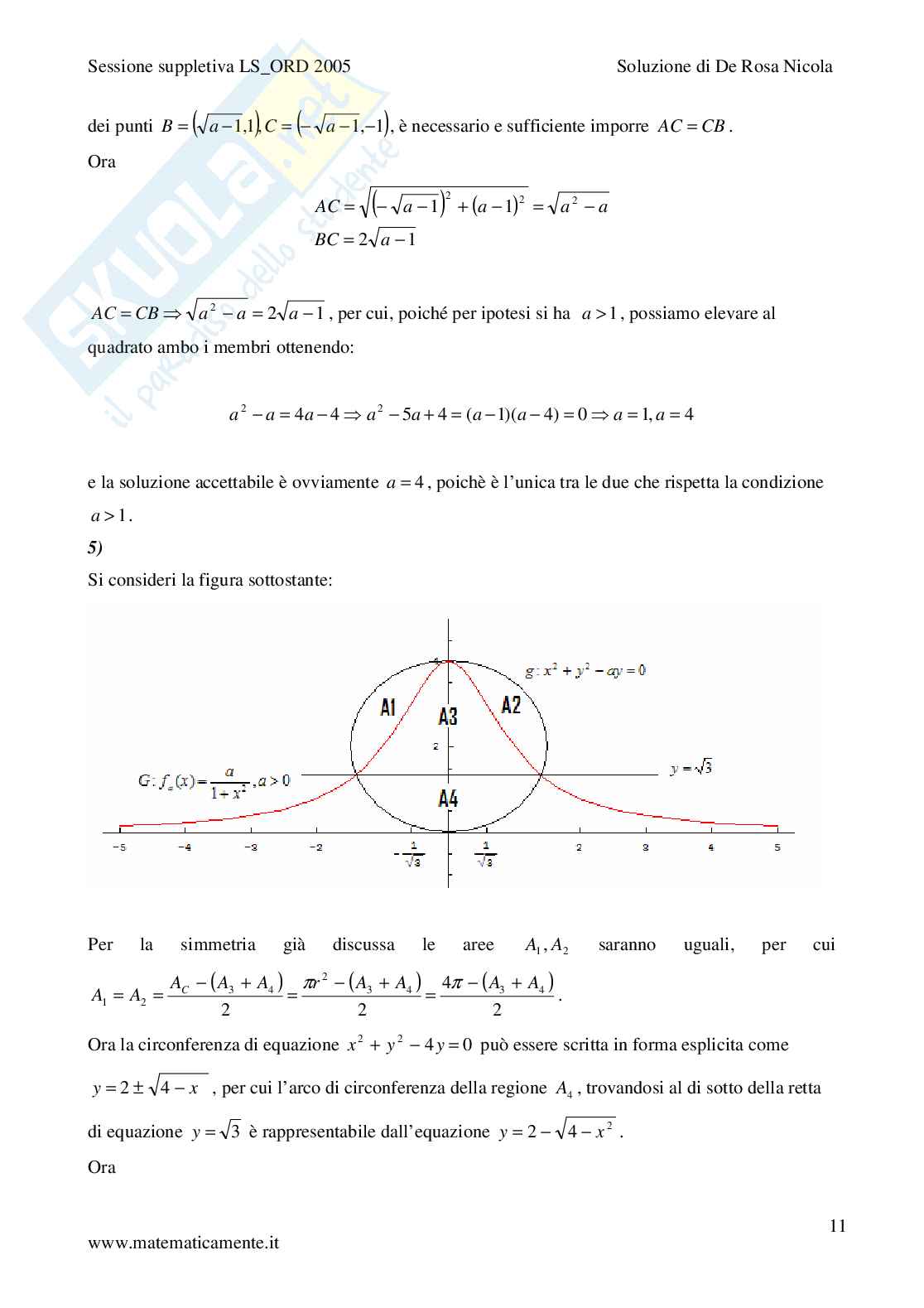 2005 - Liceo scientifico di ordinamento sessione suppletiva Pag. 11