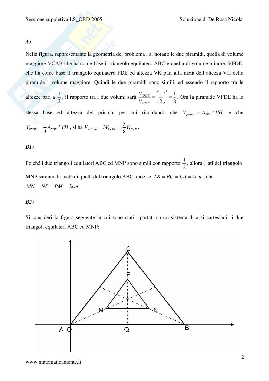 2005 - Liceo scientifico di ordinamento sessione suppletiva Pag. 2