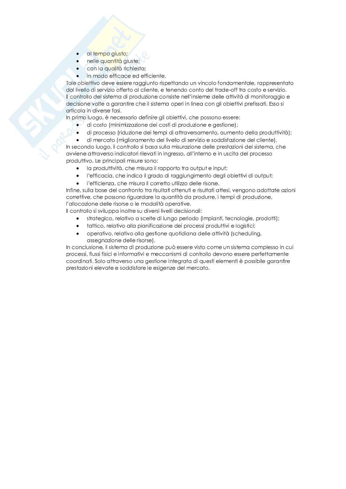Esercitazioni Modelli di sistemi di produzione Pag. 2