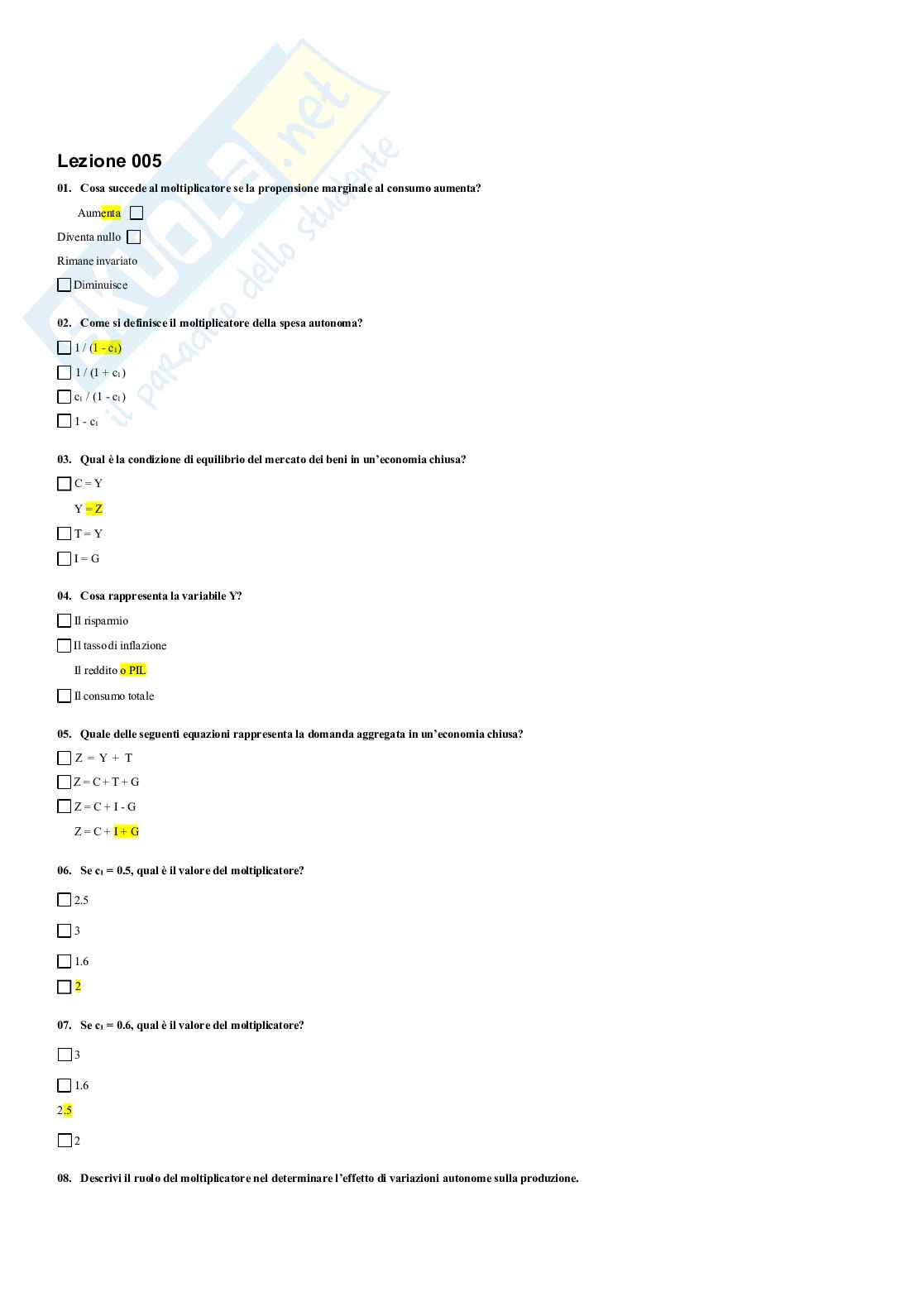 Paniere Macroeconomia  Pag. 11
