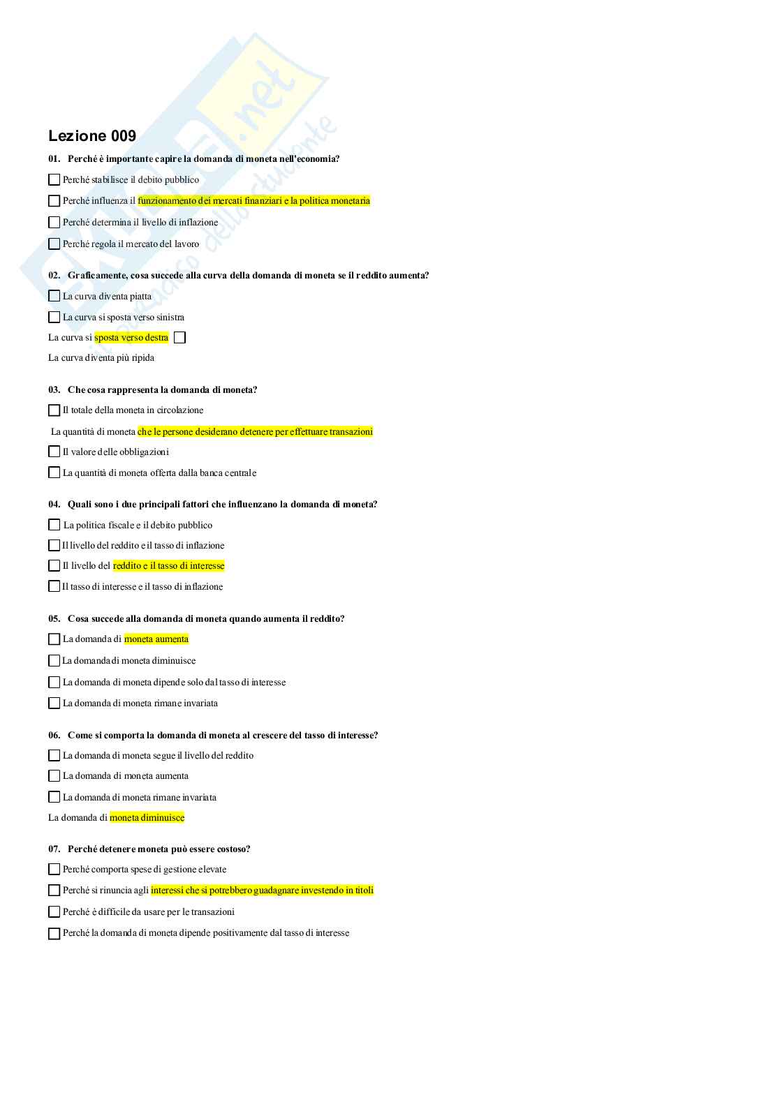 Paniere Macroeconomia  Pag. 16