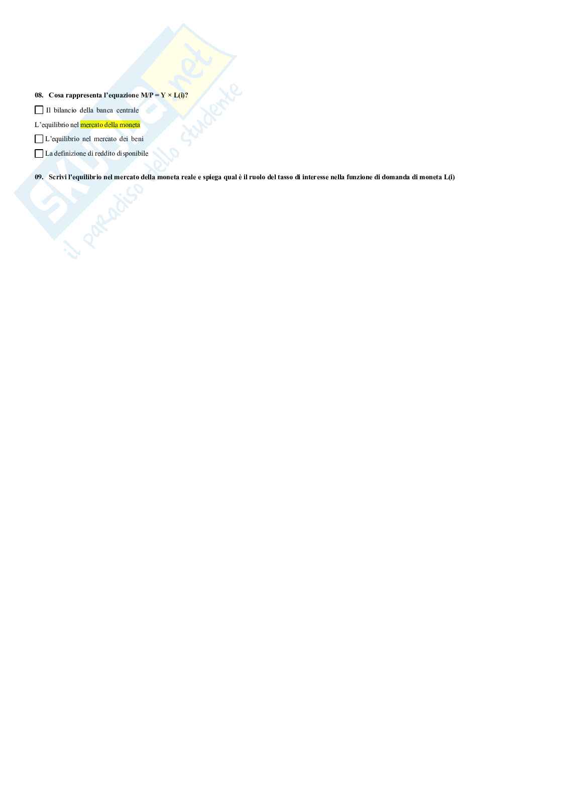 Paniere Macroeconomia  Pag. 31
