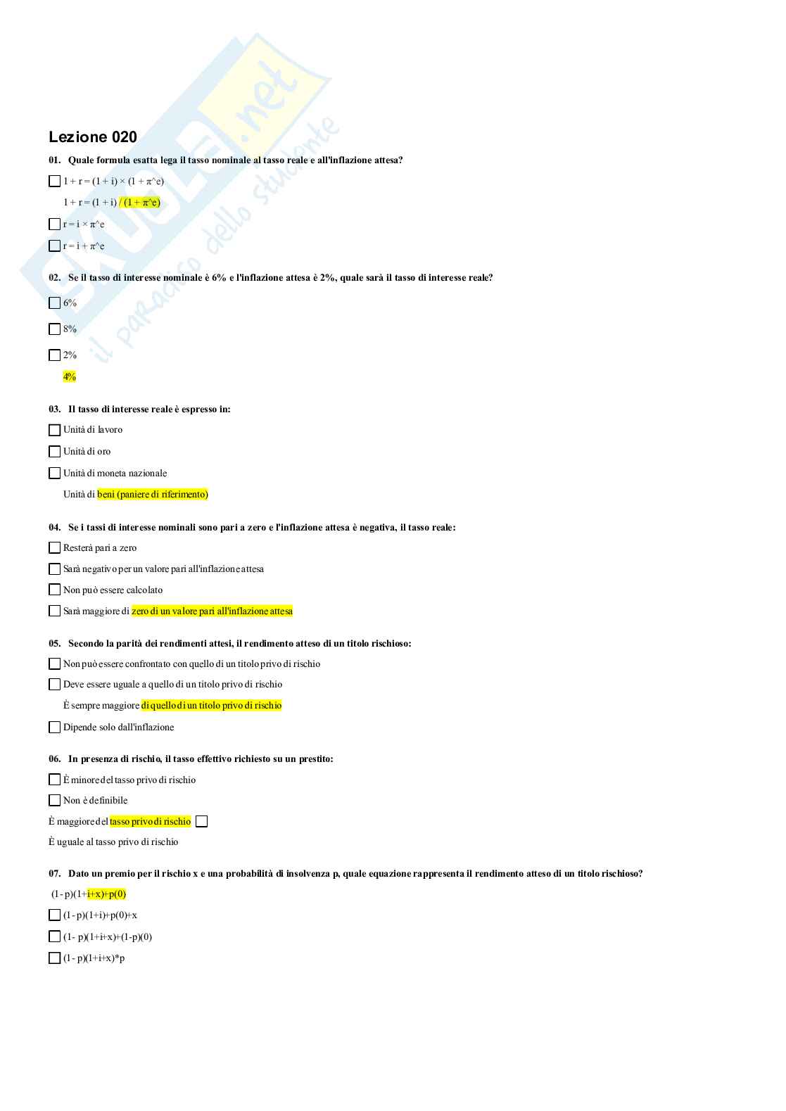 Paniere Macroeconomia  Pag. 36