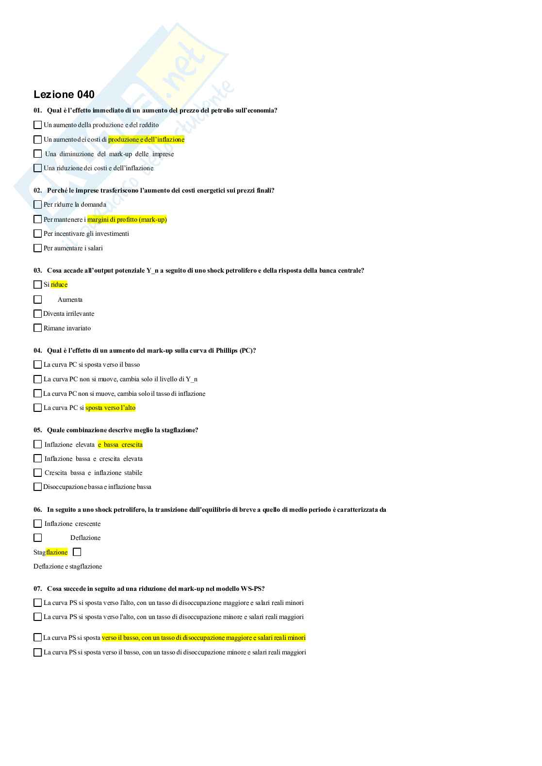 Paniere Macroeconomia  Pag. 66