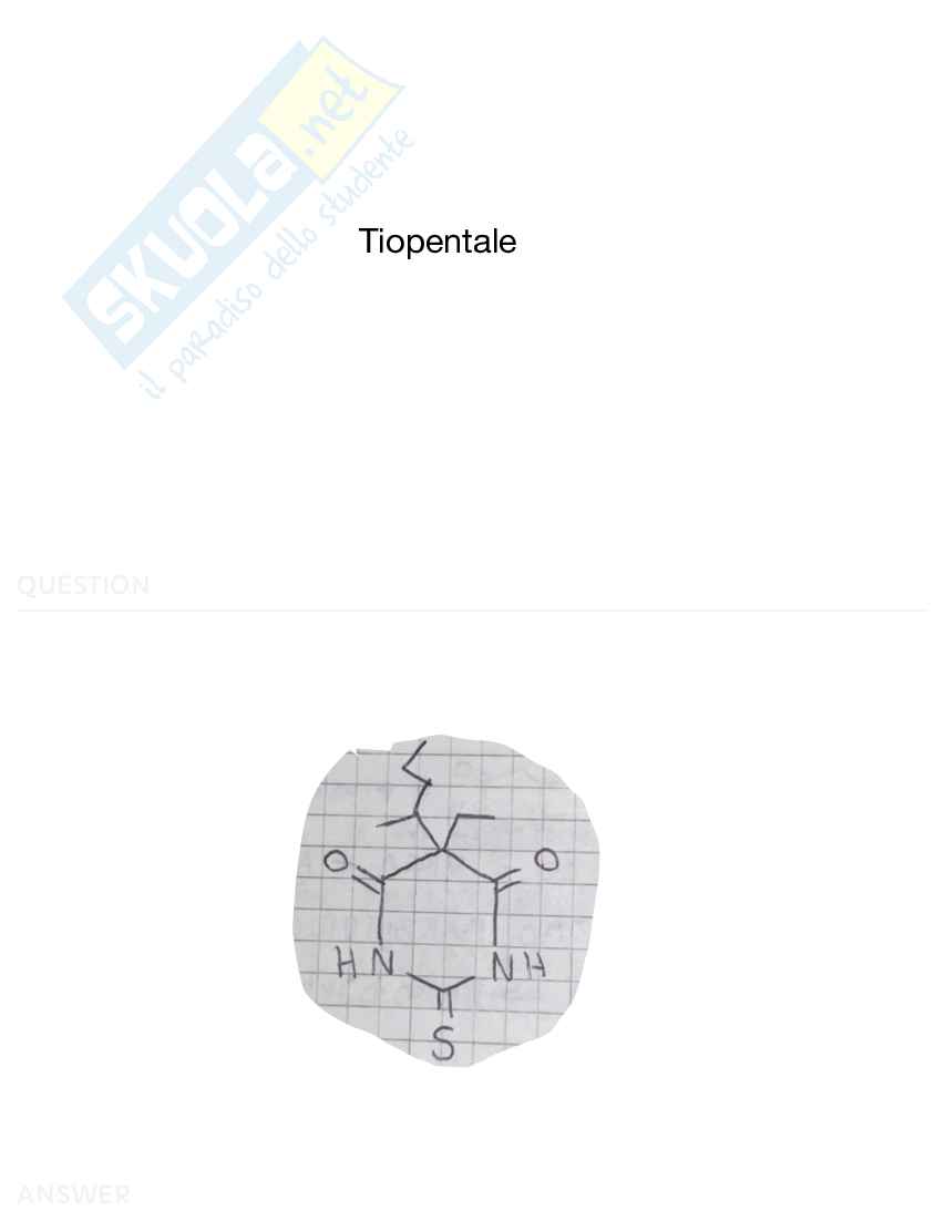 Flash Cards per Esame di Chimica Farmaceutica 1 Pag. 31