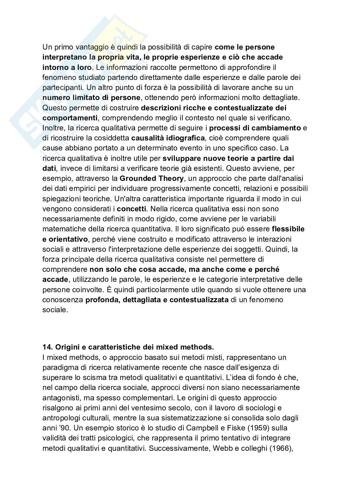 Metodologia della ricerca sociale Pag. 11
