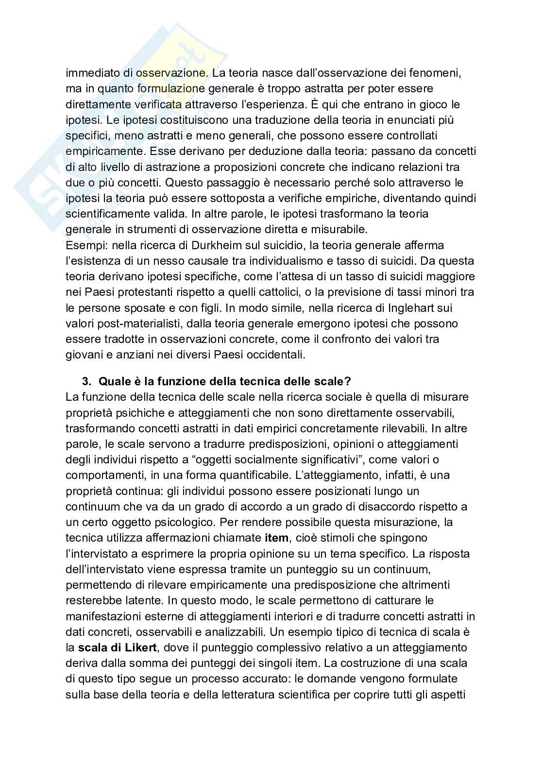 Metodologia della ricerca sociale Pag. 2