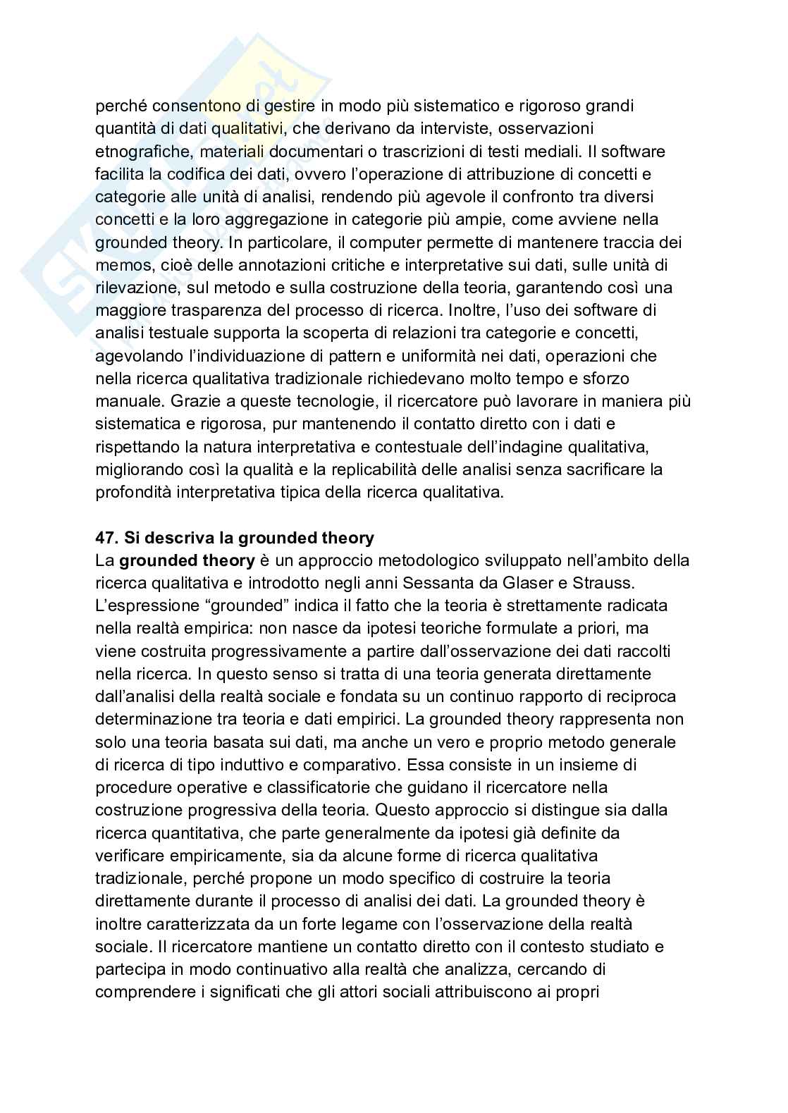 Metodologia della ricerca sociale Pag. 36