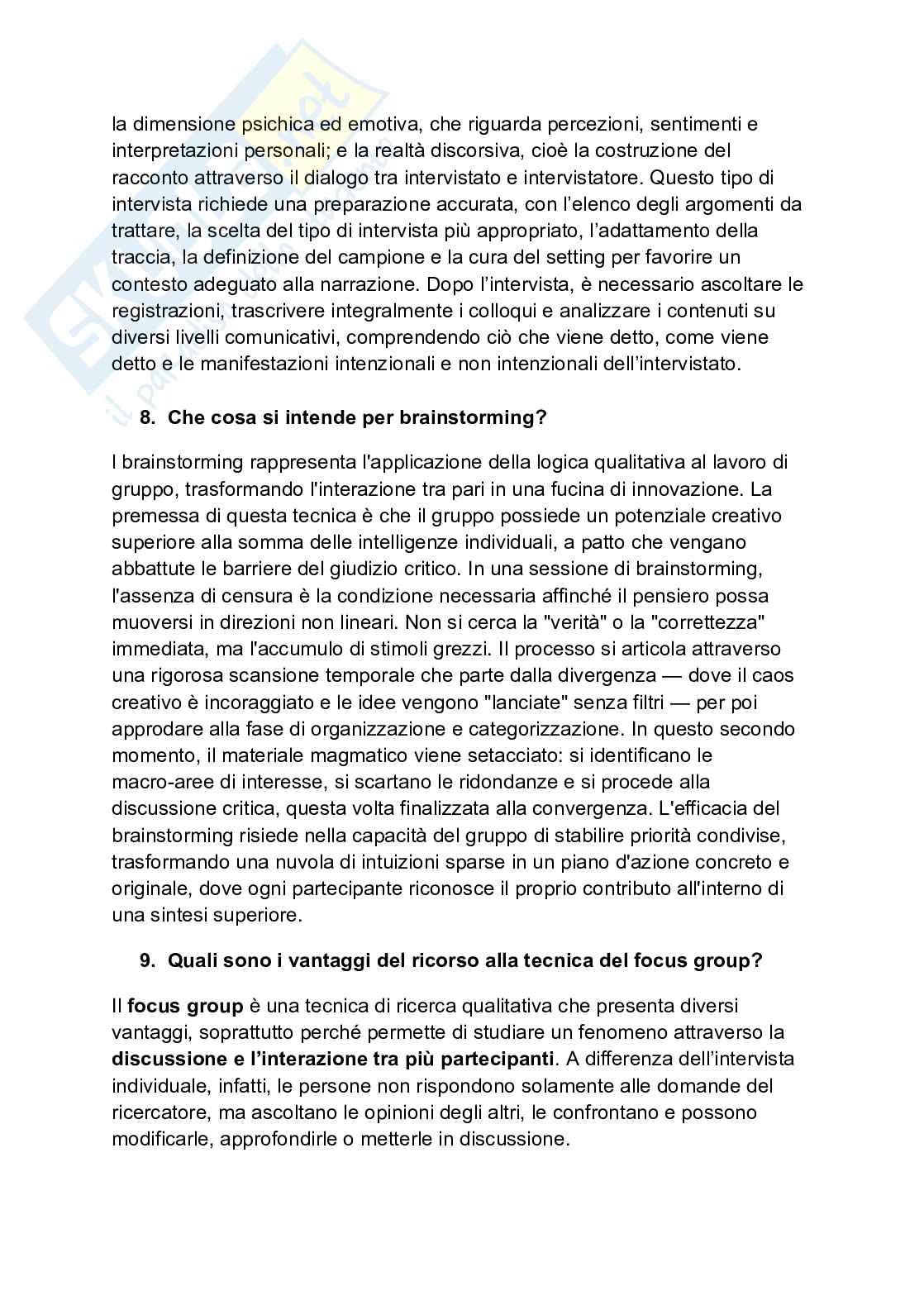 Metodologia della ricerca sociale Pag. 6