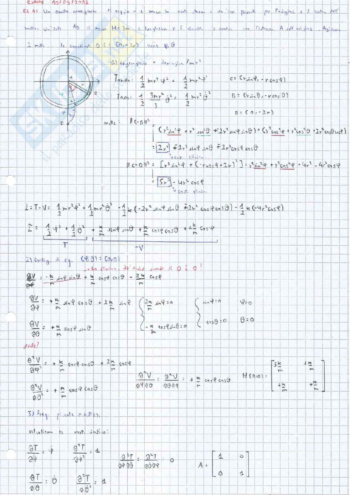 Esami svolti di Meccanica razionale Pag. 21