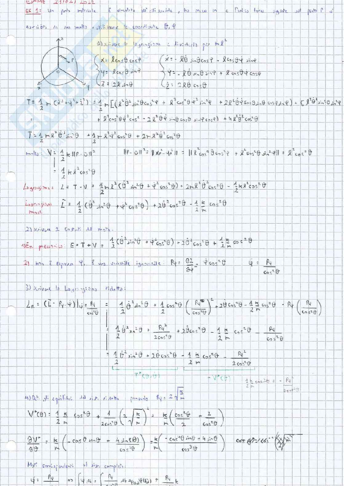 Esami svolti di Meccanica razionale Pag. 41