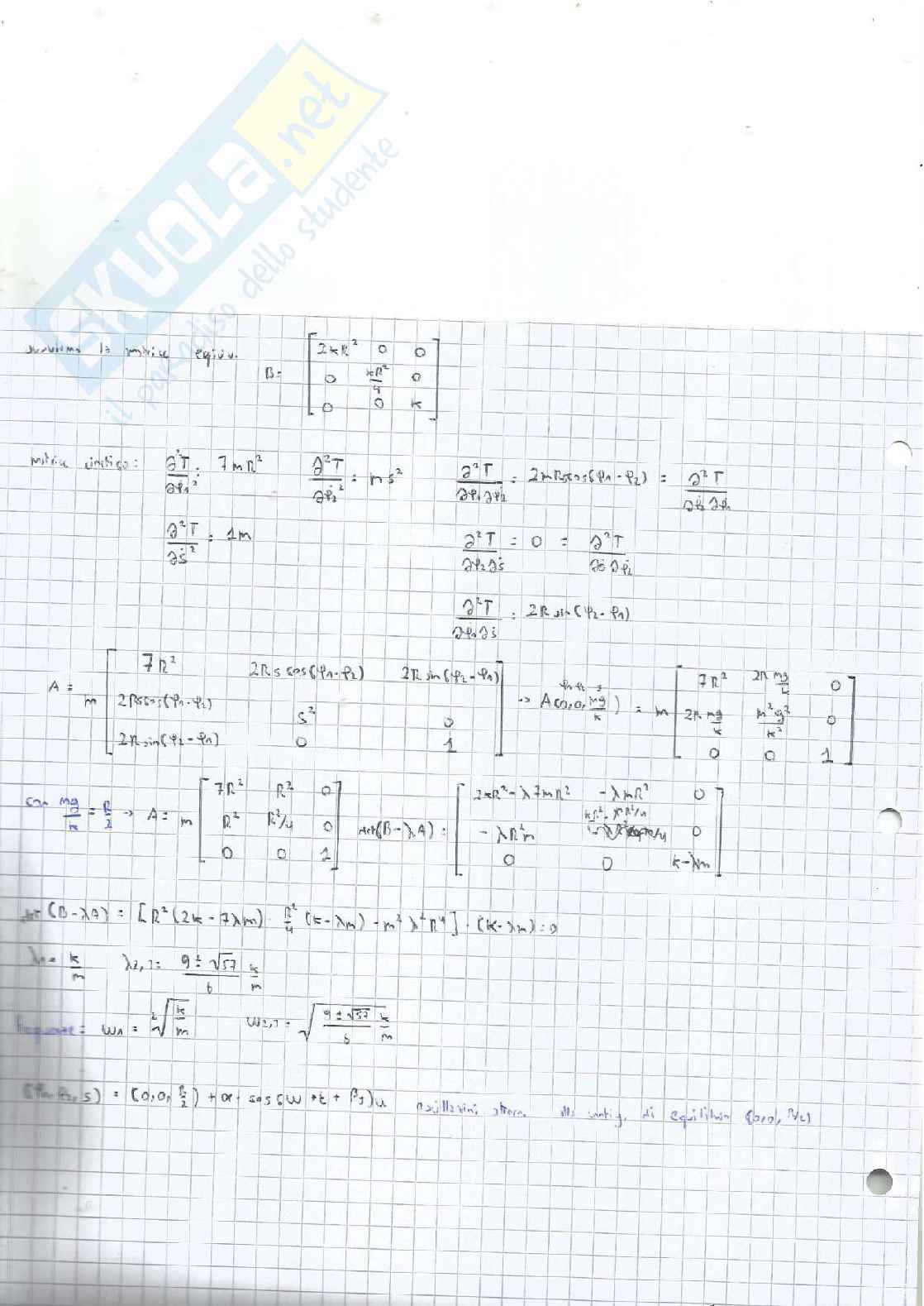 Esami svolti di Meccanica razionale Pag. 6