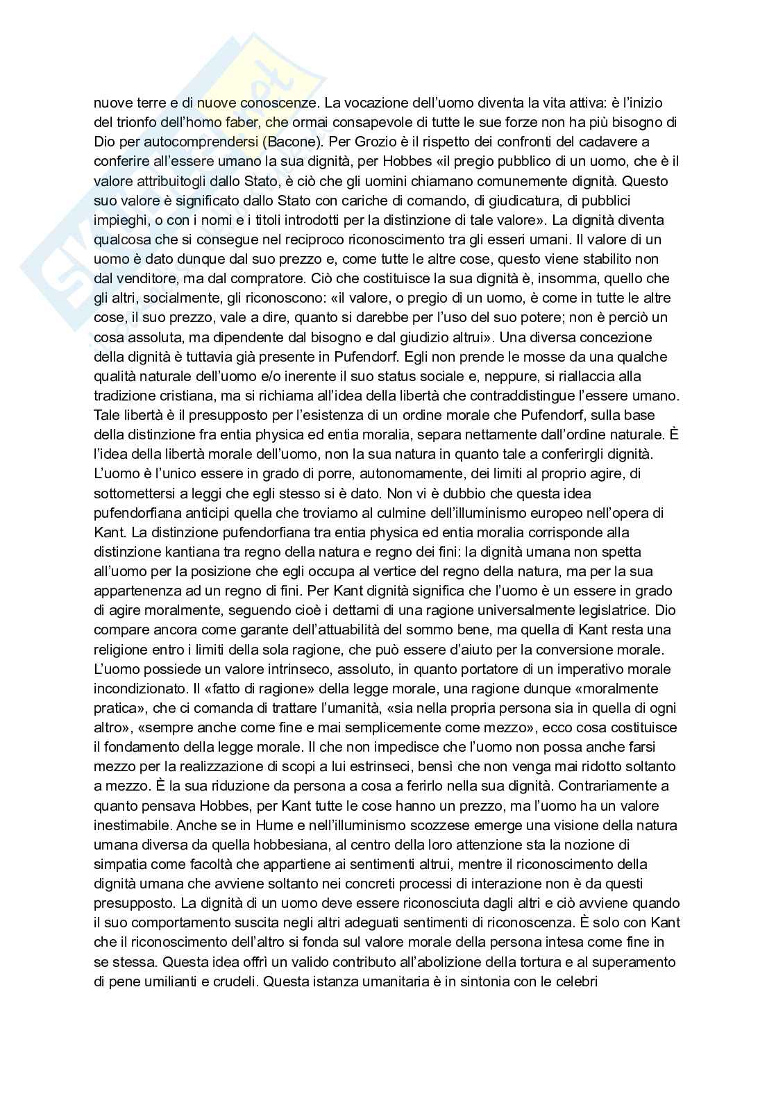 Il principio della dignità umana Pag. 2