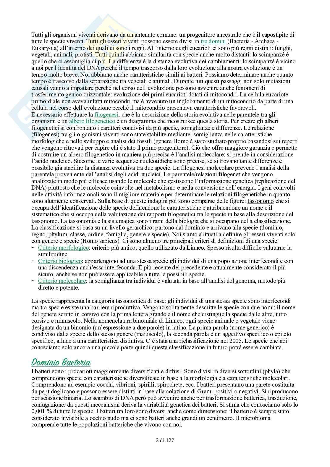 Appunti di Biologia generale Pag. 2