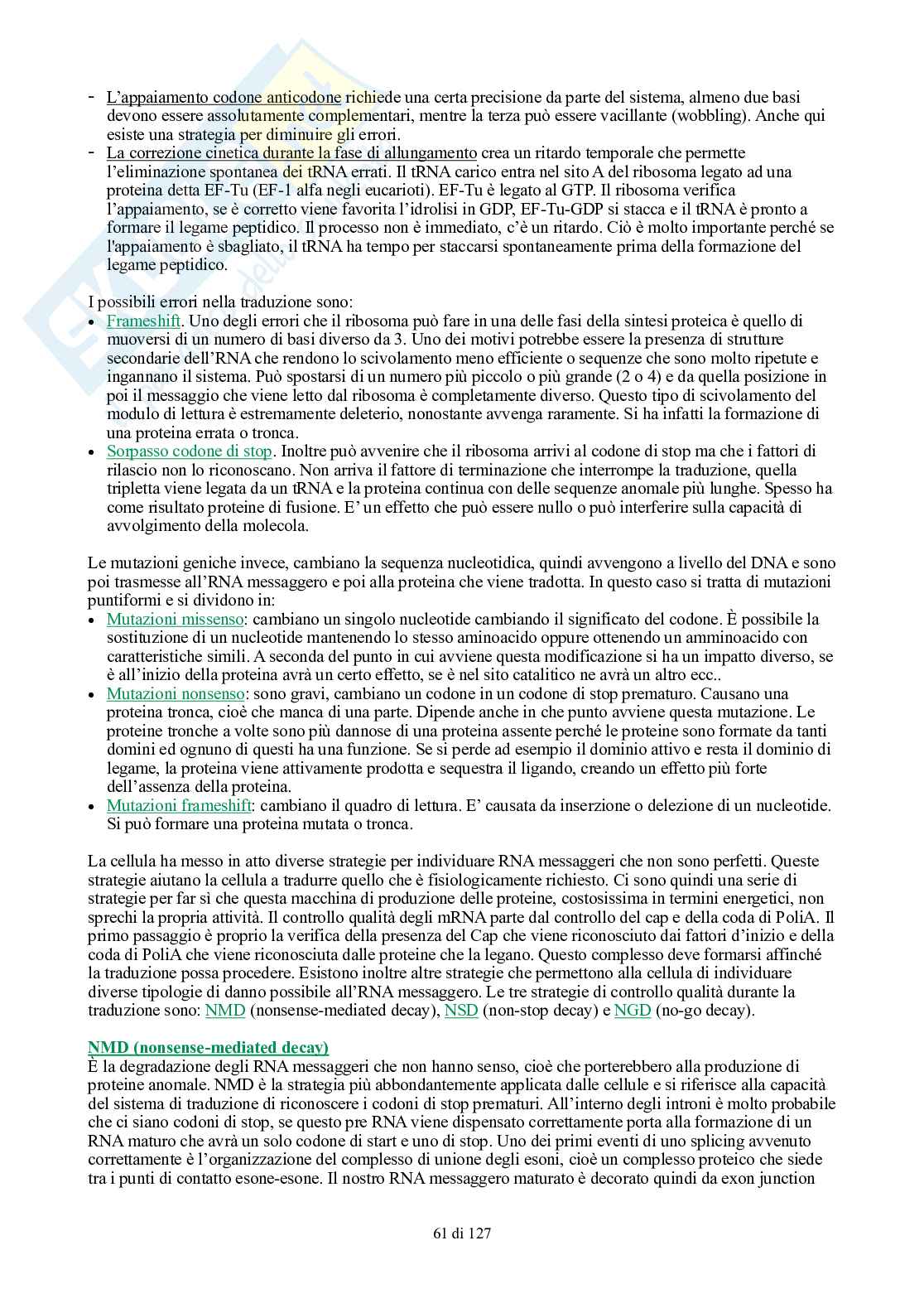 Appunti di Biologia generale Pag. 61