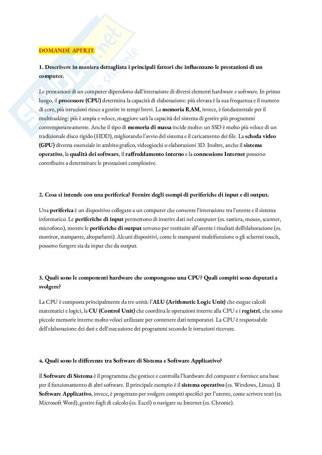 Paniere Abilità informatiche e telematiche - Risposte aperte - aggiornato (2026) Pag. 2