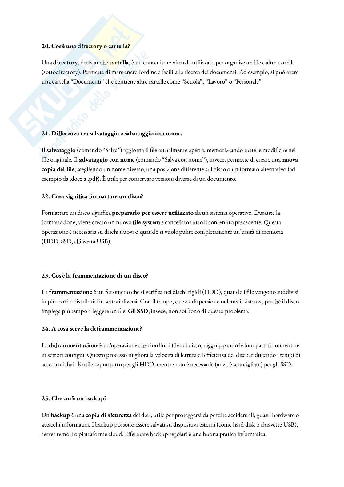 Paniere Abilità informatiche e telematiche - Risposte aperte - aggiornato (2026) Pag. 6
