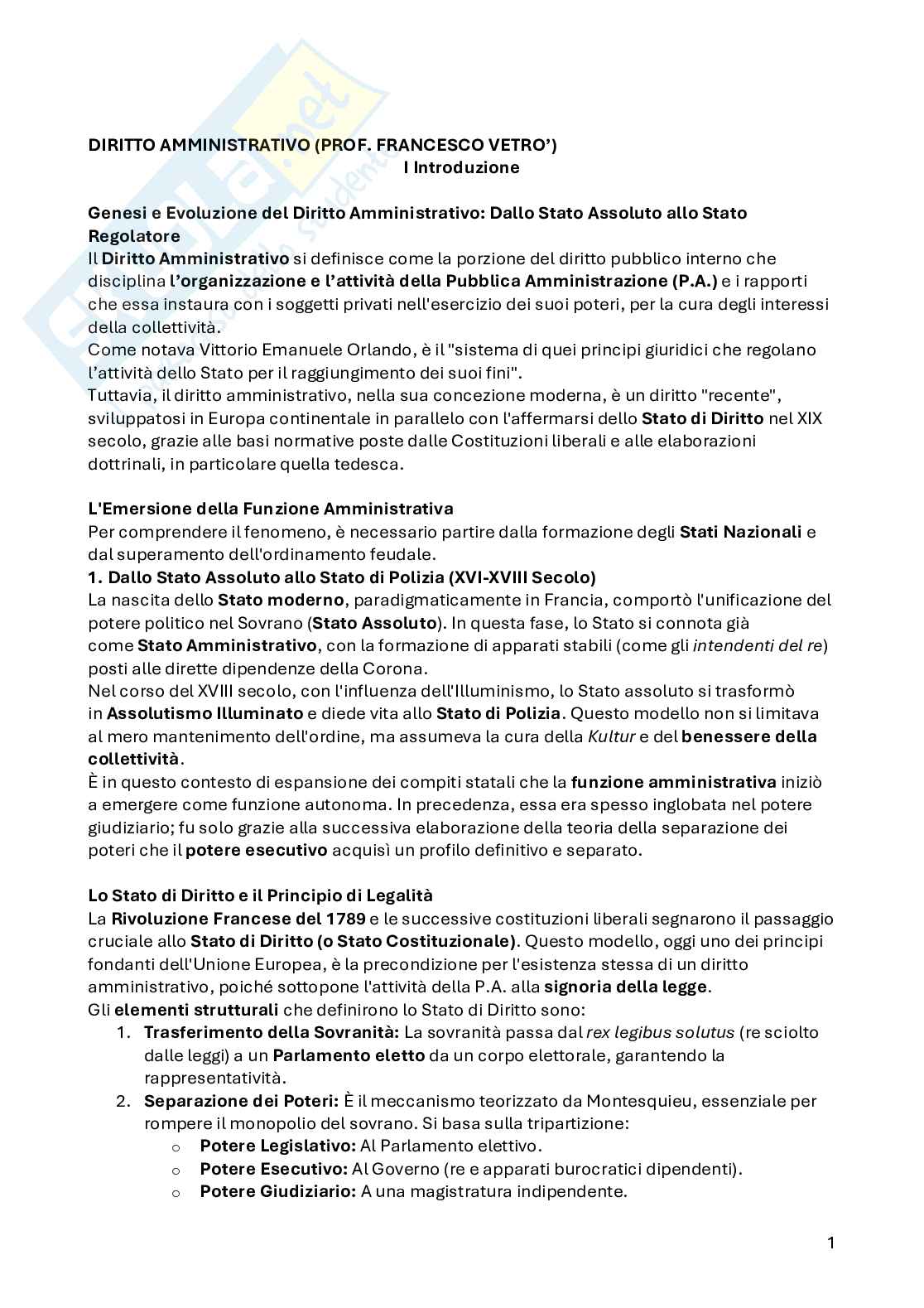 Diritto amministrativo Pag. 1