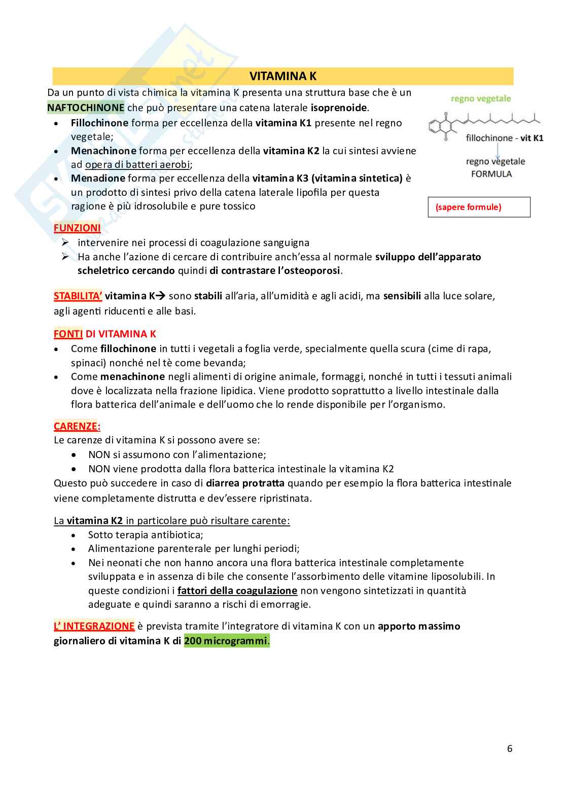 Lezione 3 Vitamina  Pag. 6