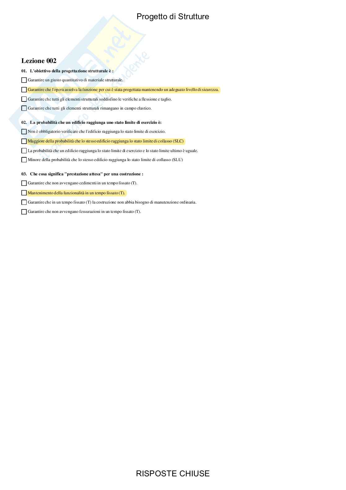 Progetto di strutture - Paniere compilato  Pag. 2