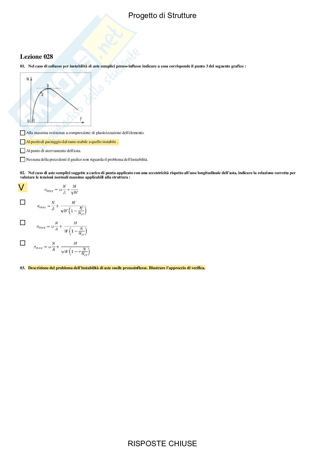 Progetto di strutture - Paniere compilato  Pag. 31