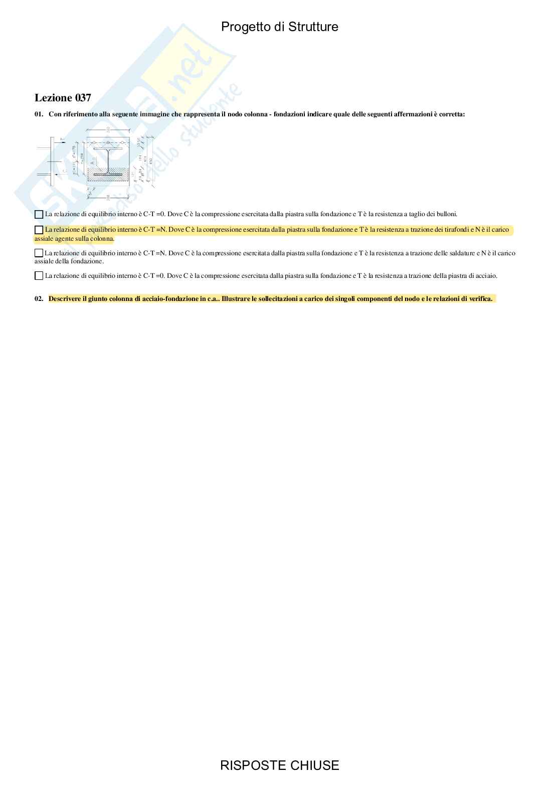 Progetto di strutture - Paniere compilato  Pag. 41