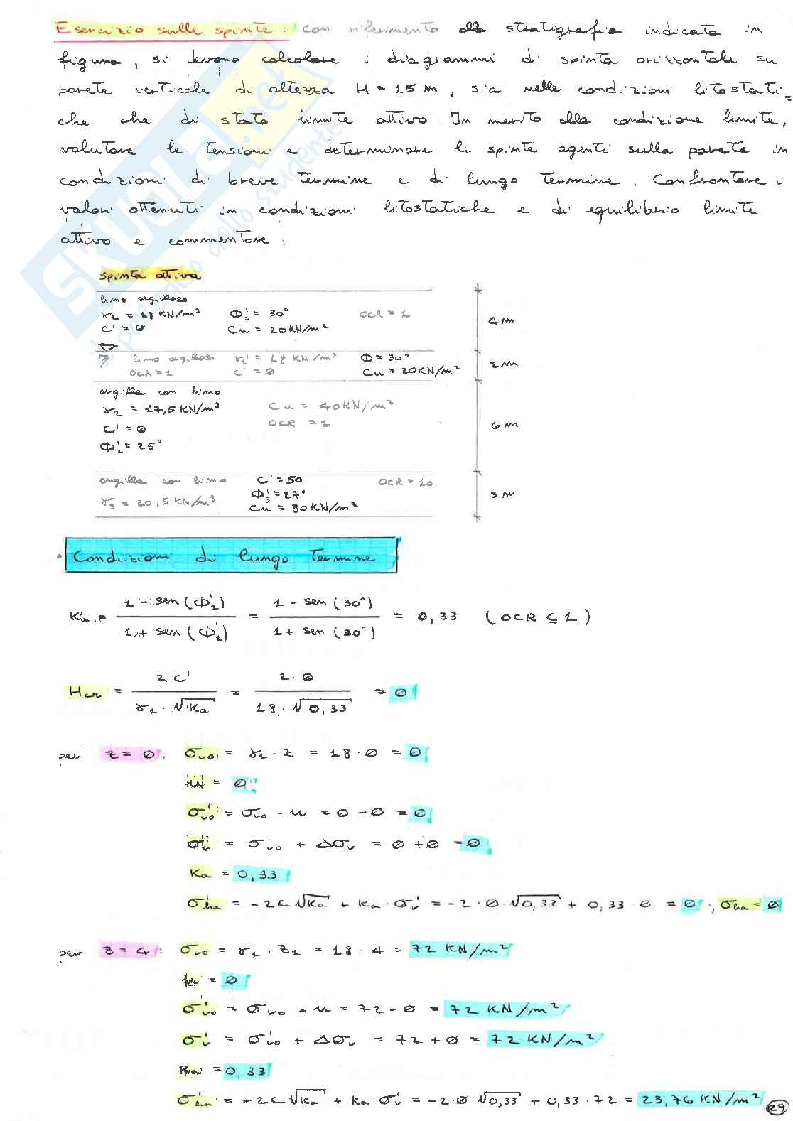 Geotecnica - Esercizi e prove d'esame svolte Pag. 31