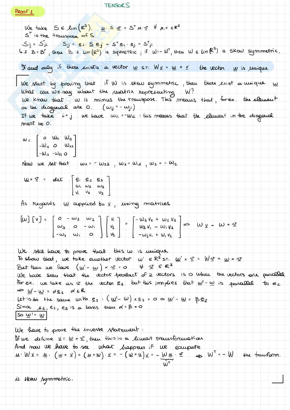 Meccanica razionale - Proofs parte 1 Pag. 1