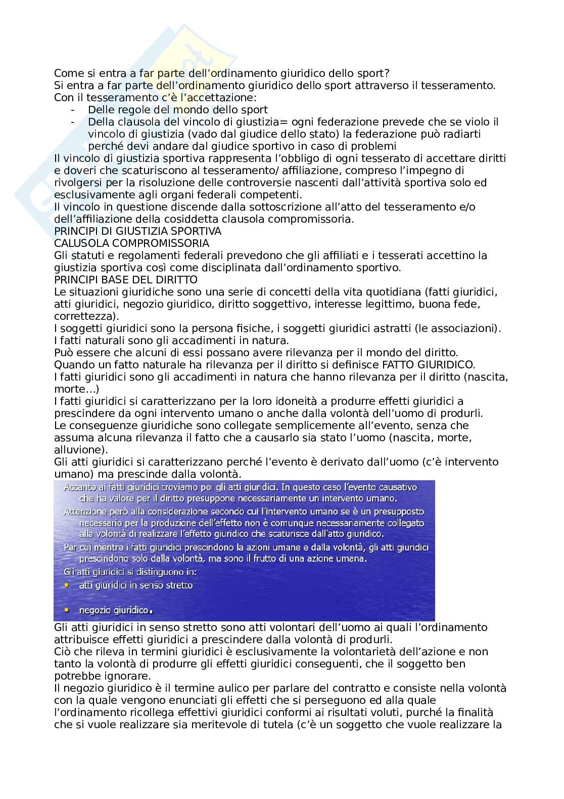 Legislazione applicata alle scienze motorie Pag. 2