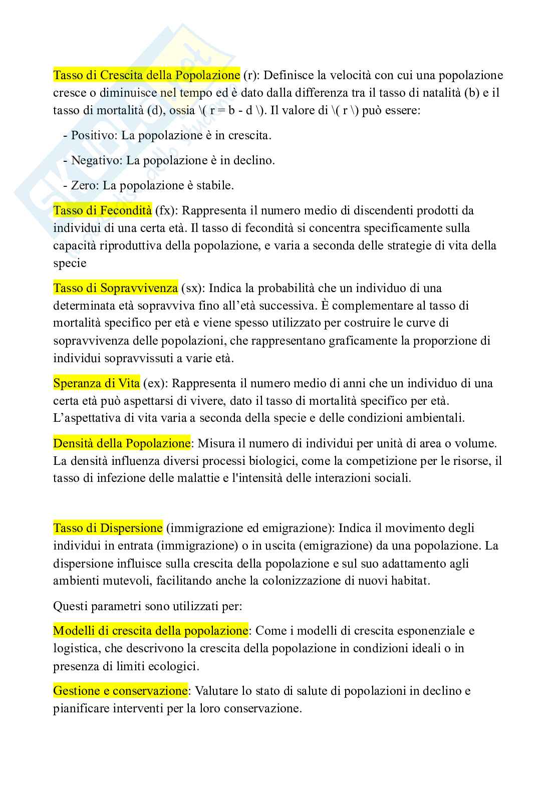 Appunti di Ecologia con laboratorio  Pag. 21