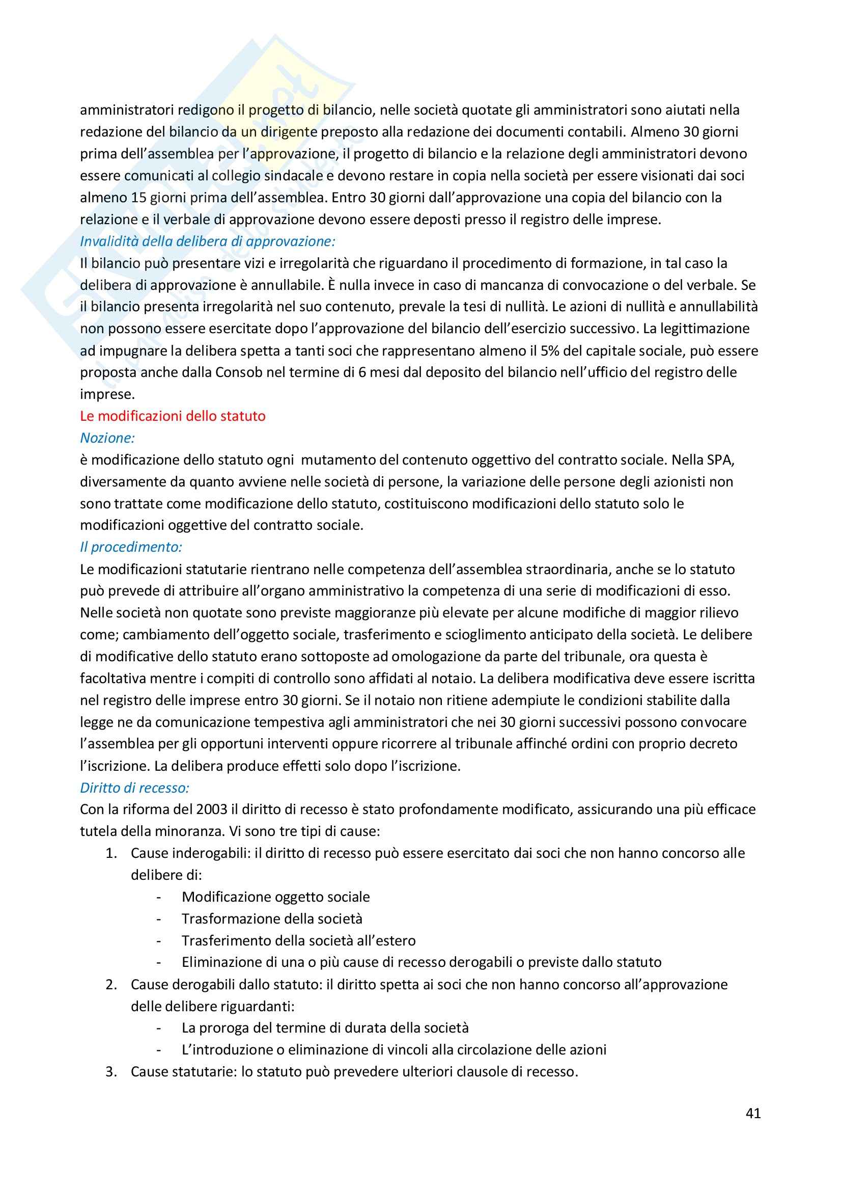 Riassunto esame Diritto Commerciale, prof. Bocchiola Pag. 41