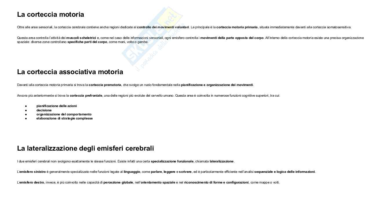 Struttura e funzioni del cervello Pag. 36