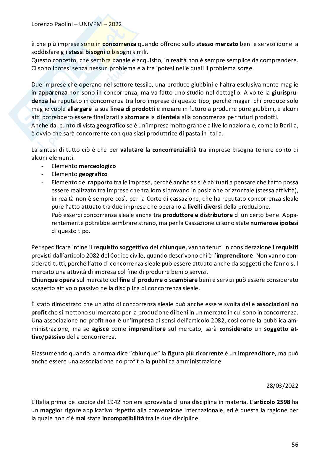 Appunti corso di Diritto delle Proprietà Intellettuali e dei Nuovi Beni Pag. 56