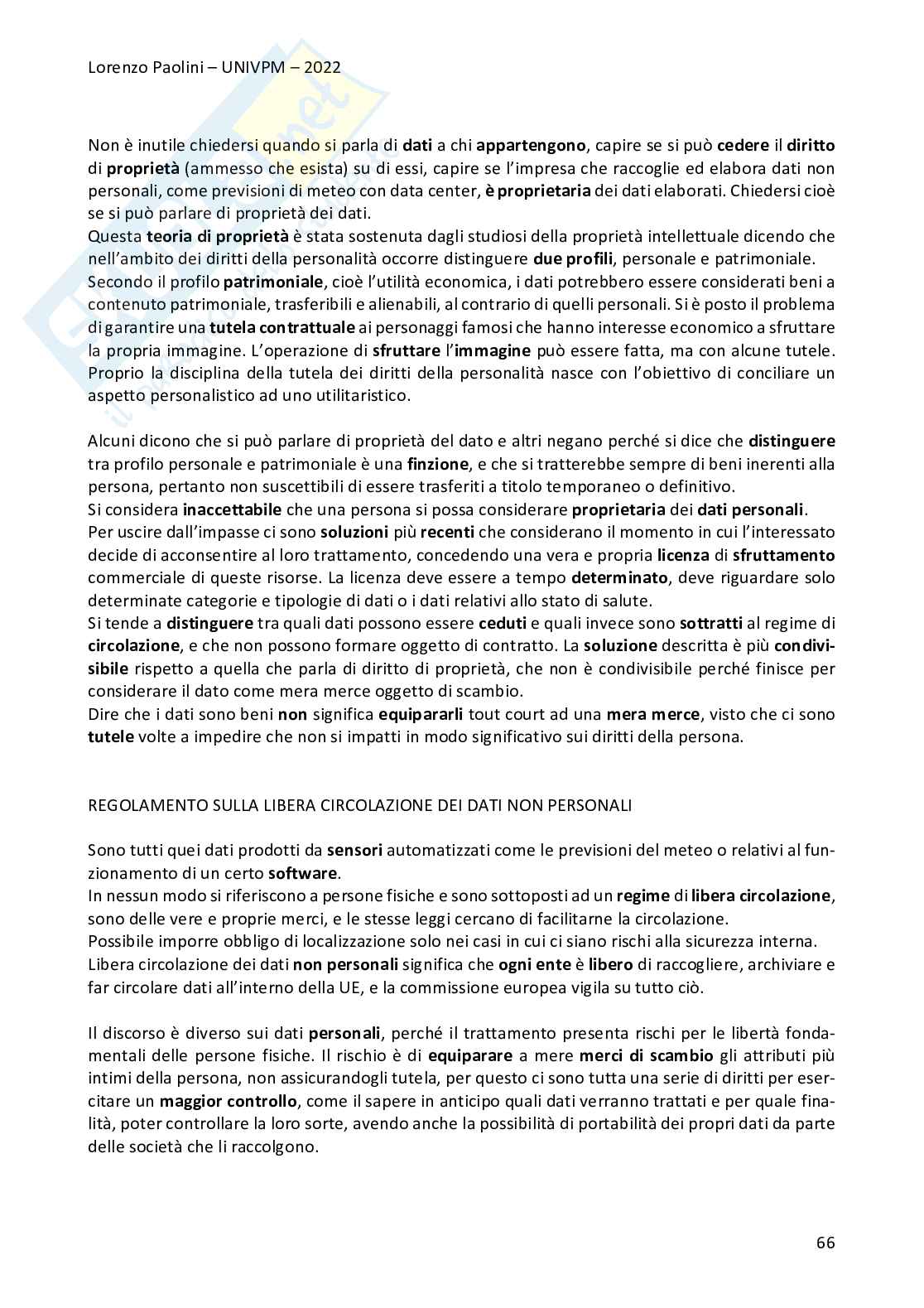 Appunti corso di Diritto delle Proprietà Intellettuali e dei Nuovi Beni Pag. 66
