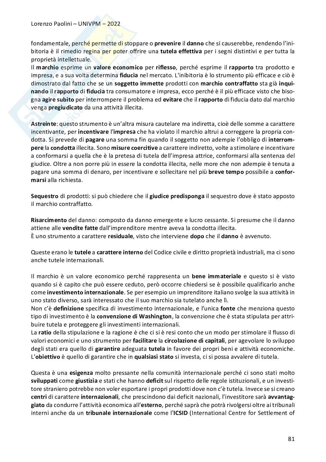 Appunti corso di Diritto delle Proprietà Intellettuali e dei Nuovi Beni Pag. 81
