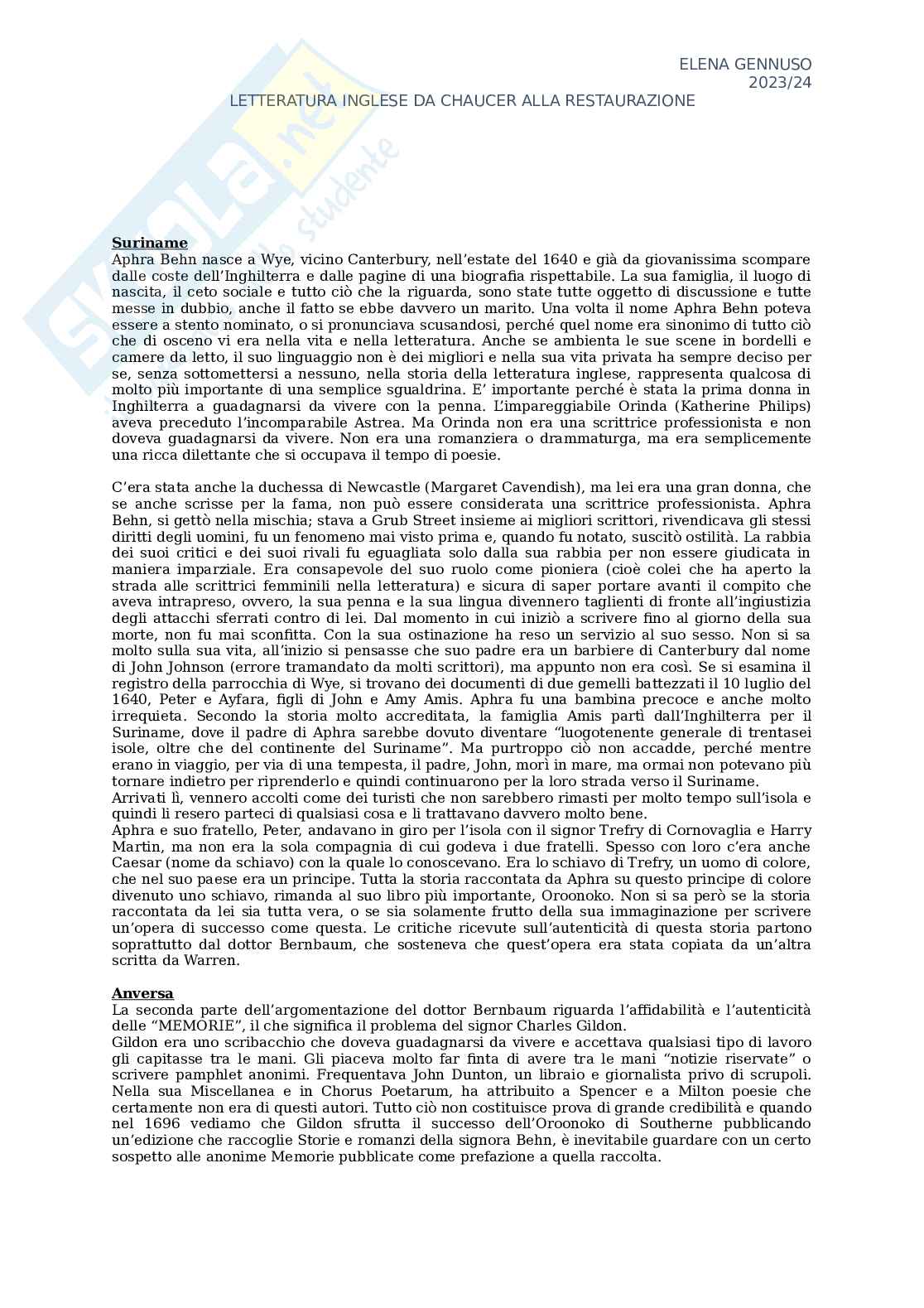 Riassunto esame Letteratura inglese, Prof. Arcara Stefania, libro consigliato The short Oxford history of English , Sanders Pag. 81