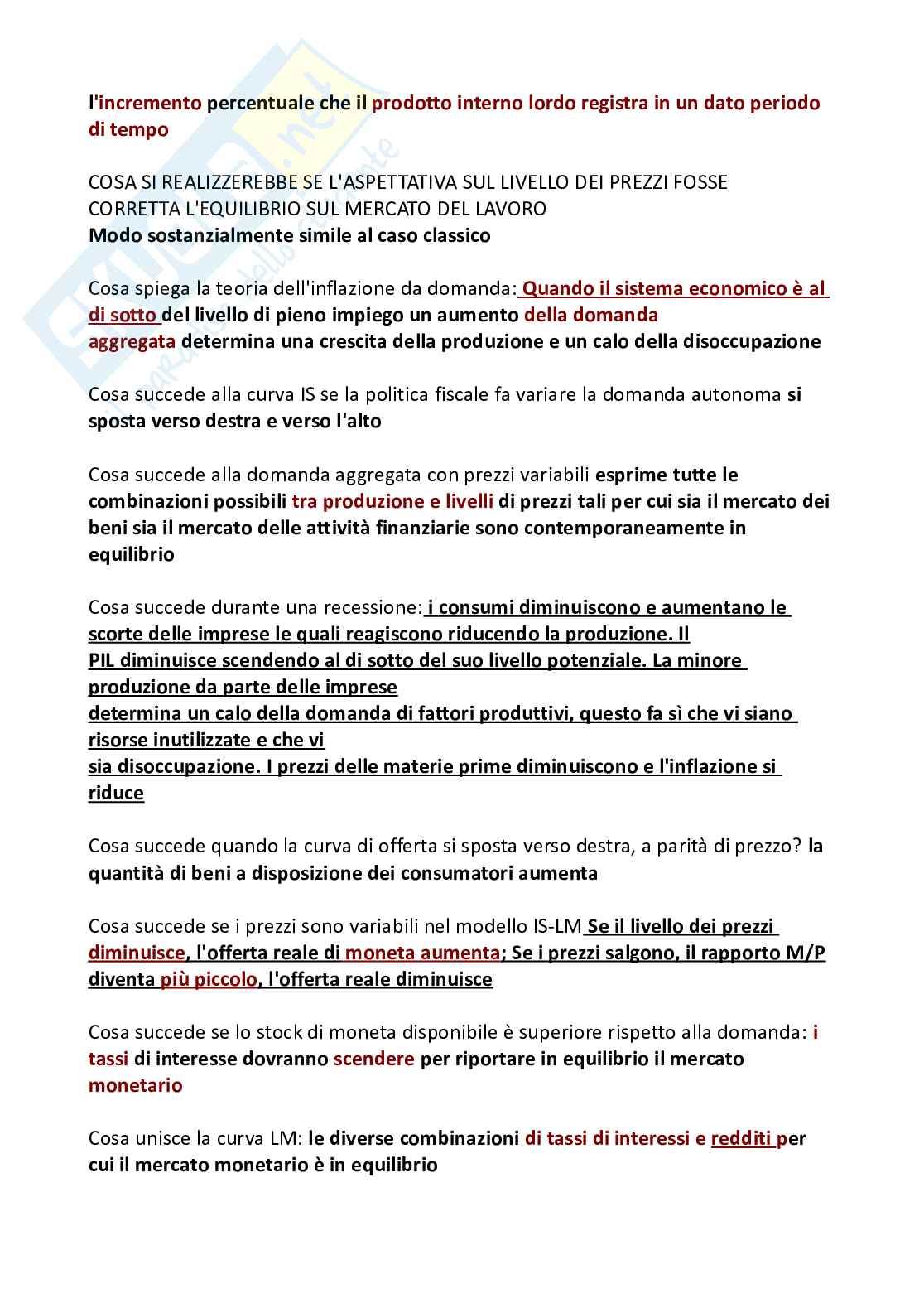 Paniere nuovo (2026) di Economia politica  Pag. 11