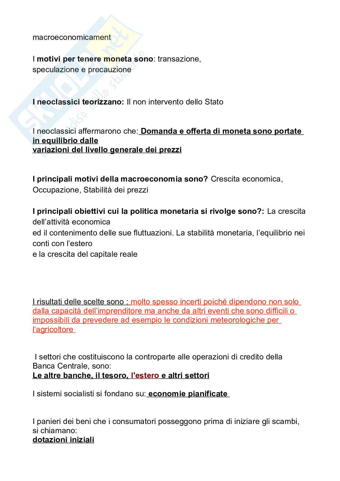 Paniere nuovo (2026) di Economia politica  Pag. 41