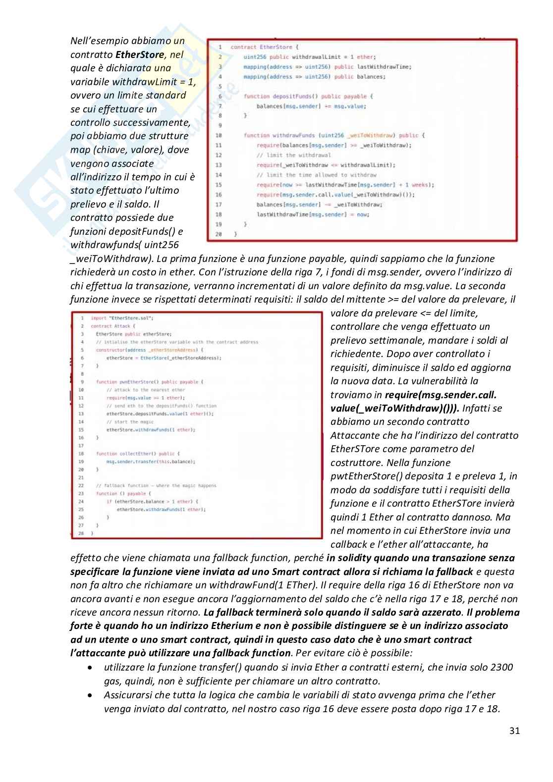 Sicurezza dei Dati - parte Blockchain Pag. 31