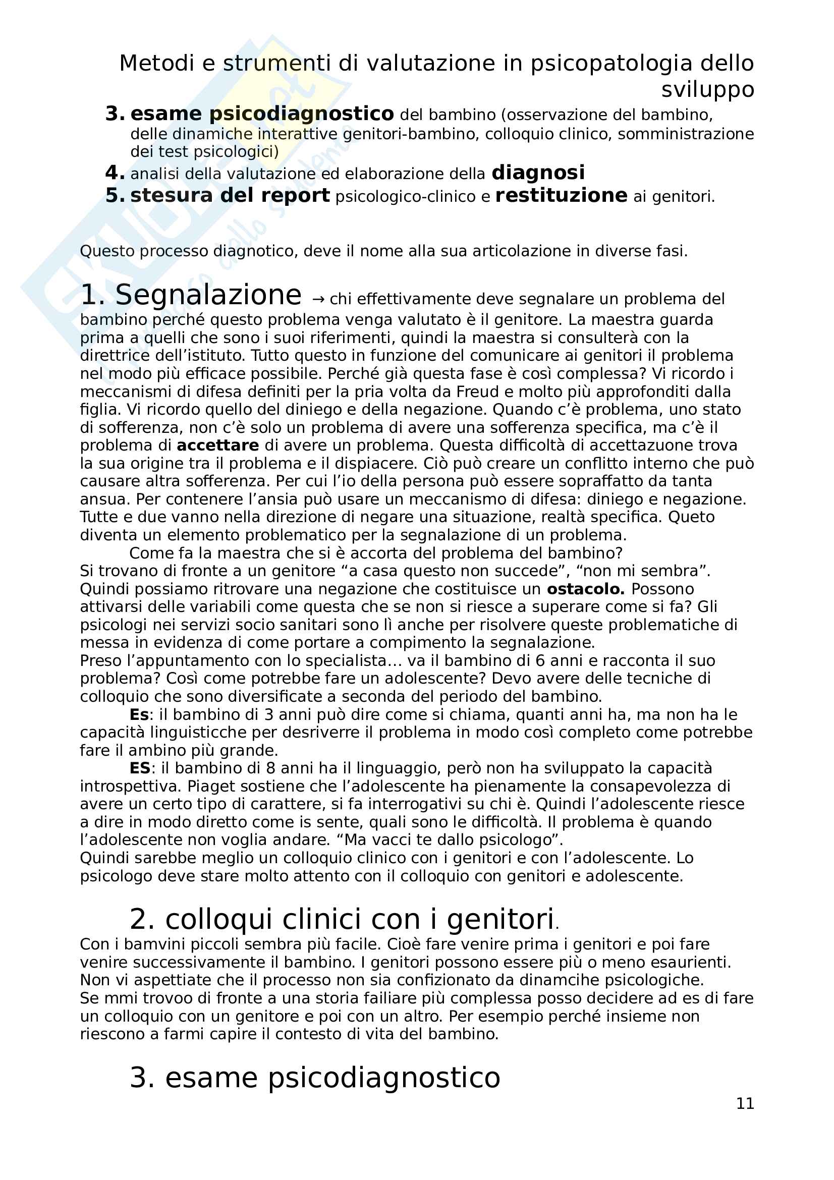 Appunti per l'esame di Psicologia Dinamica Pag. 11