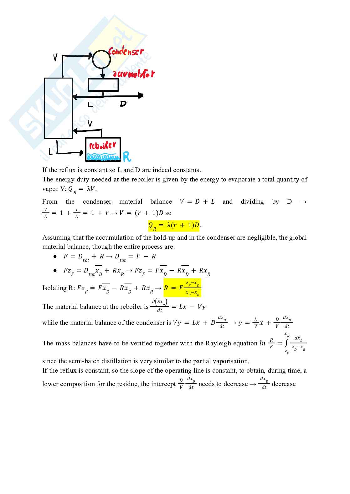 Domande Aperte ed Esercizi - Questions and Exercises (Separation Unit Operations) Pag. 11