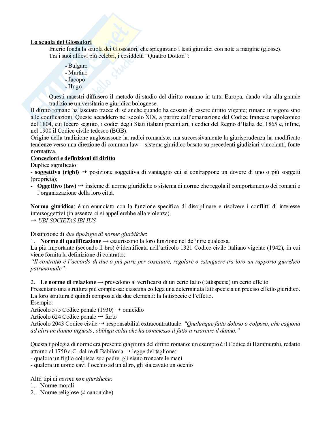 Riassunto esame Istituzioni di Diritto Romano, Prof. Gagliardi Lorenzo, libro consigliato Diritto romano. Istituzioni e storia, Cantarella Pag. 2
