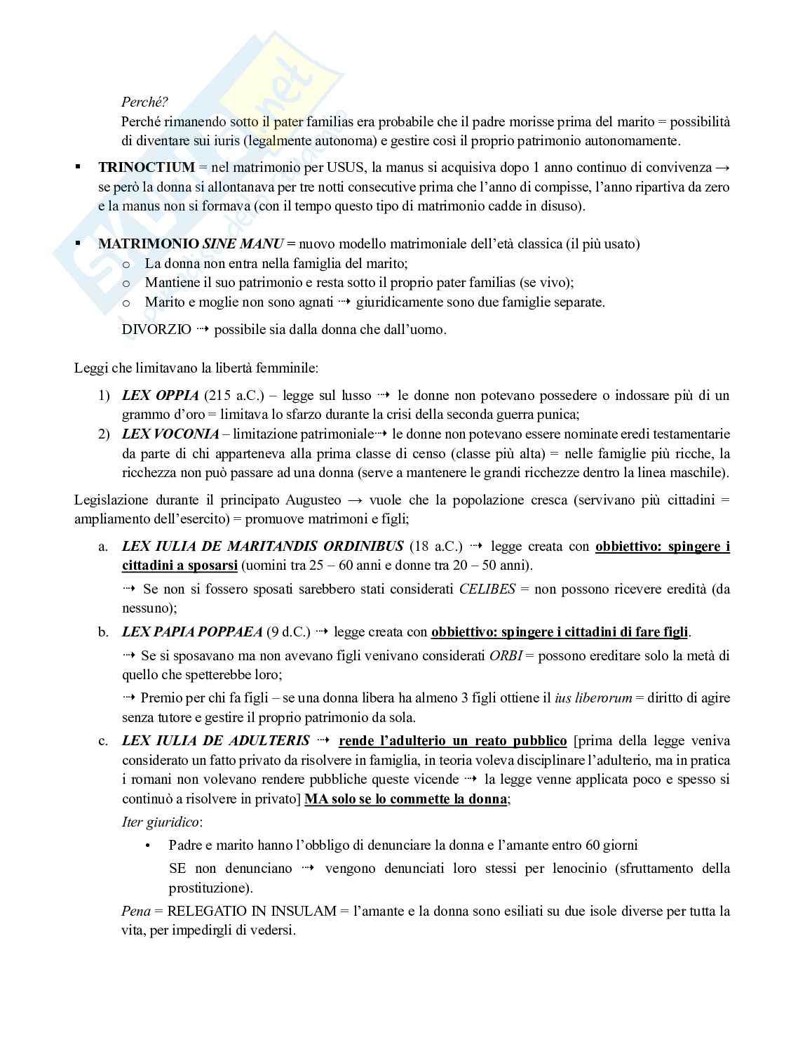 Riassunto esame Istituzioni di Diritto Romano, Prof. Gagliardi Lorenzo, libro consigliato Diritto romano. Istituzioni e storia, Cantarella Pag. 21