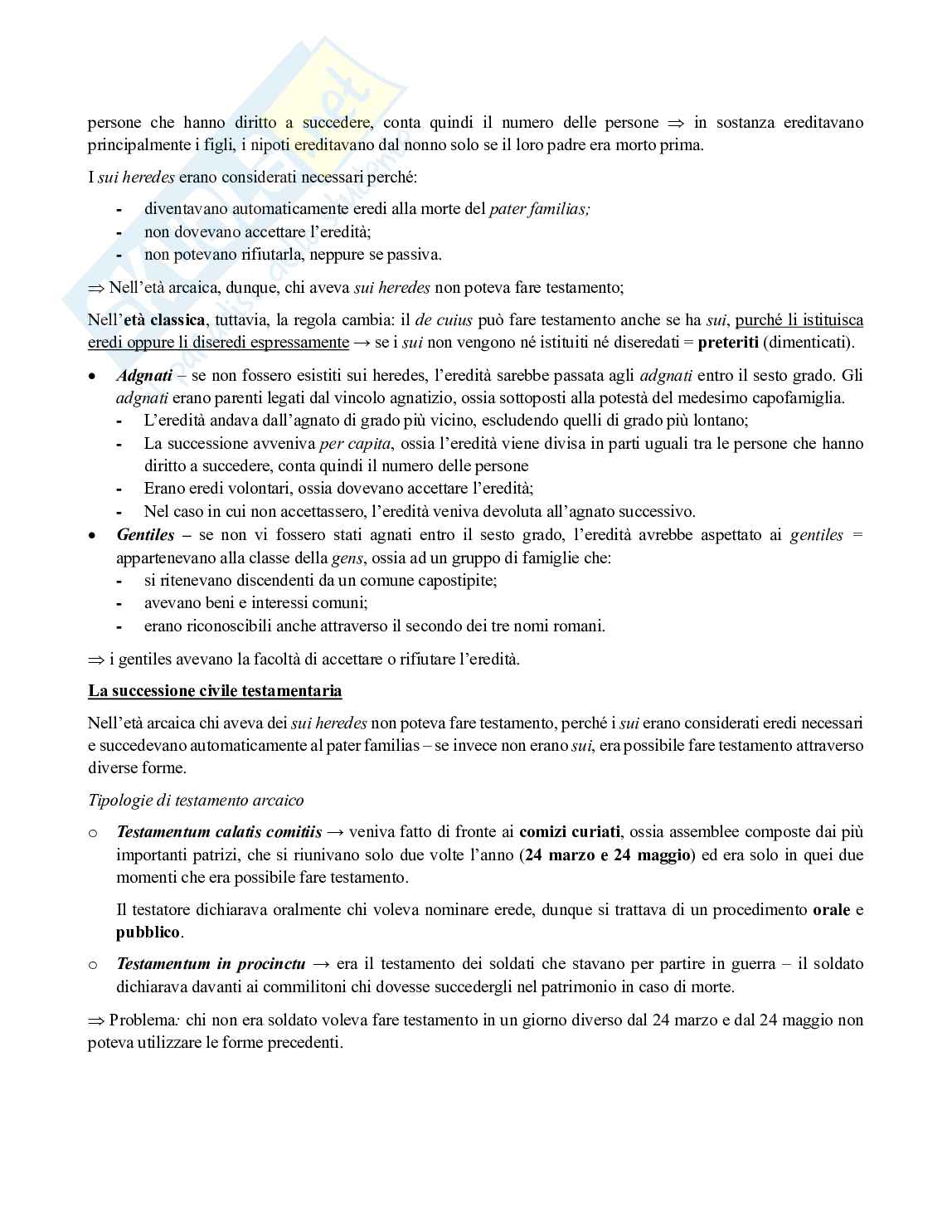 Riassunto esame Istituzioni di Diritto Romano, Prof. Gagliardi Lorenzo, libro consigliato Diritto romano. Istituzioni e storia, Cantarella Pag. 71