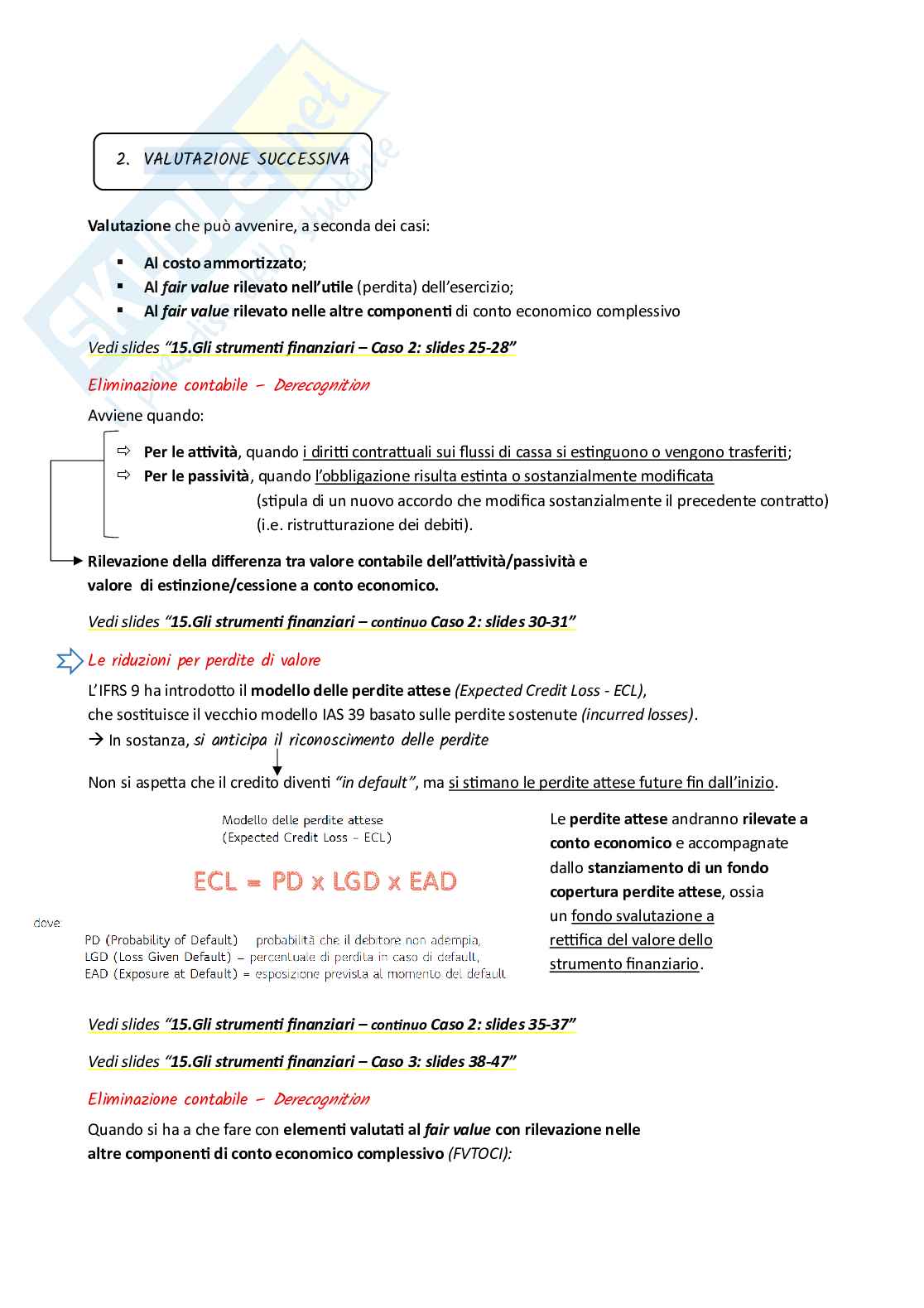 Bilanci ordinari - Appunti Pag. 91