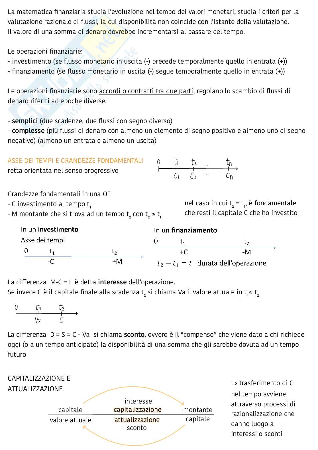Matematica finanziaria Pag. 1