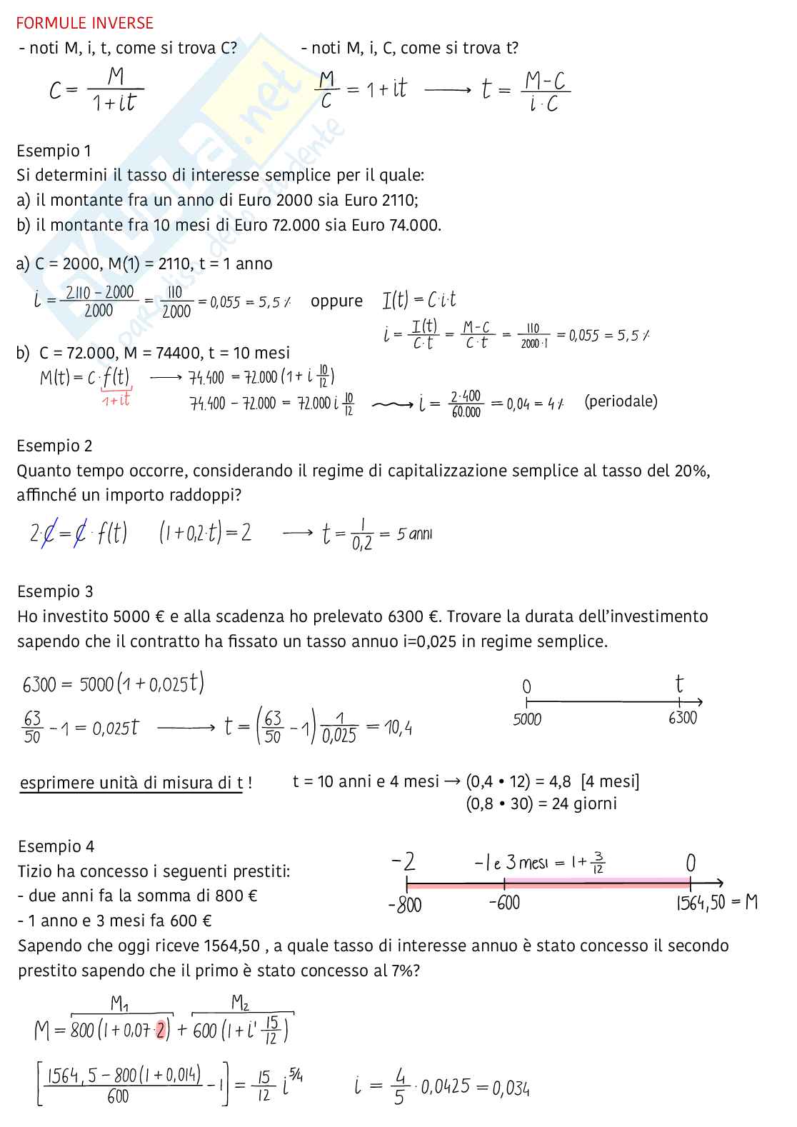 Matematica finanziaria Pag. 6