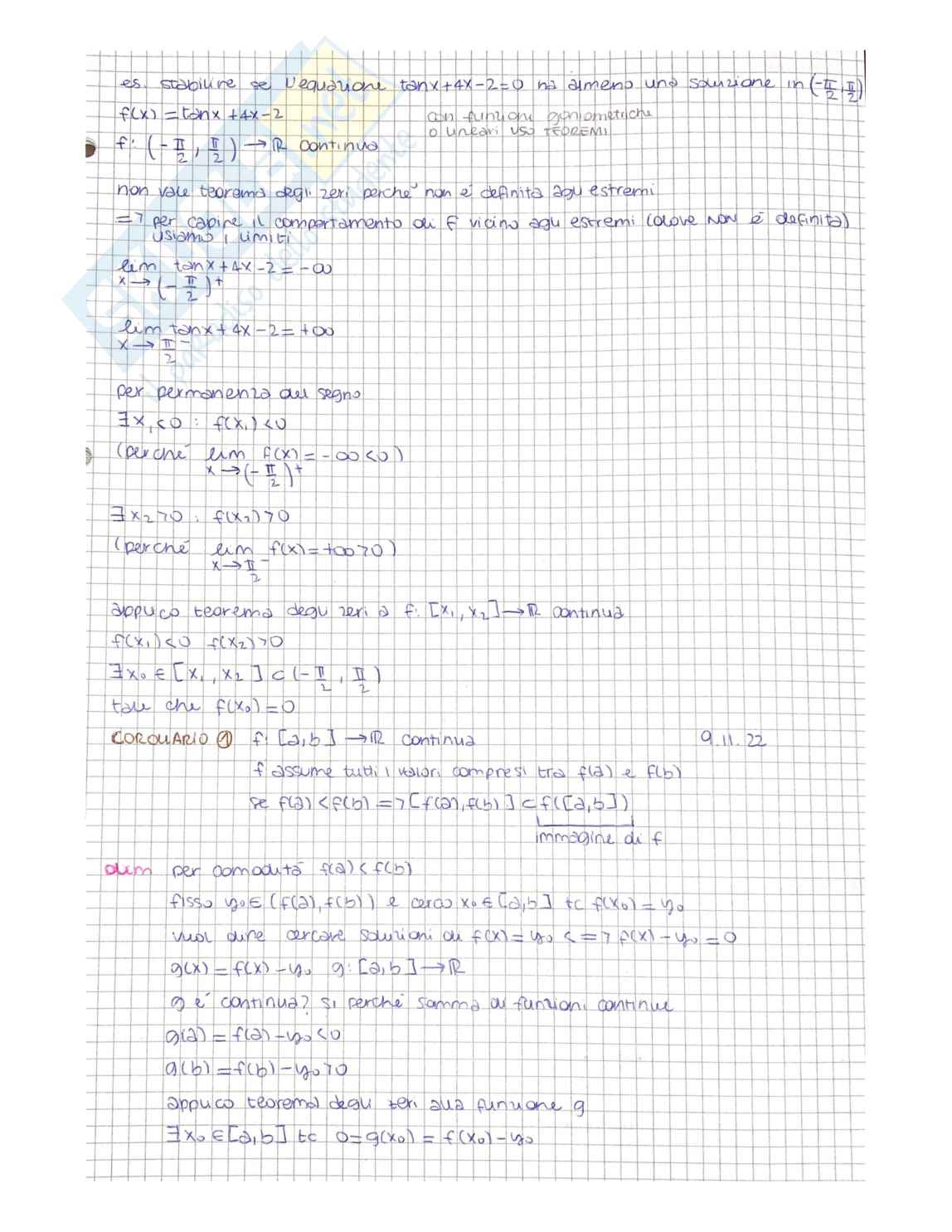 Limiti parte 2 con definizioni, dimostrazioni, teoremi, notazioni, osservazioni, corollario ed esercizi Pag. 16