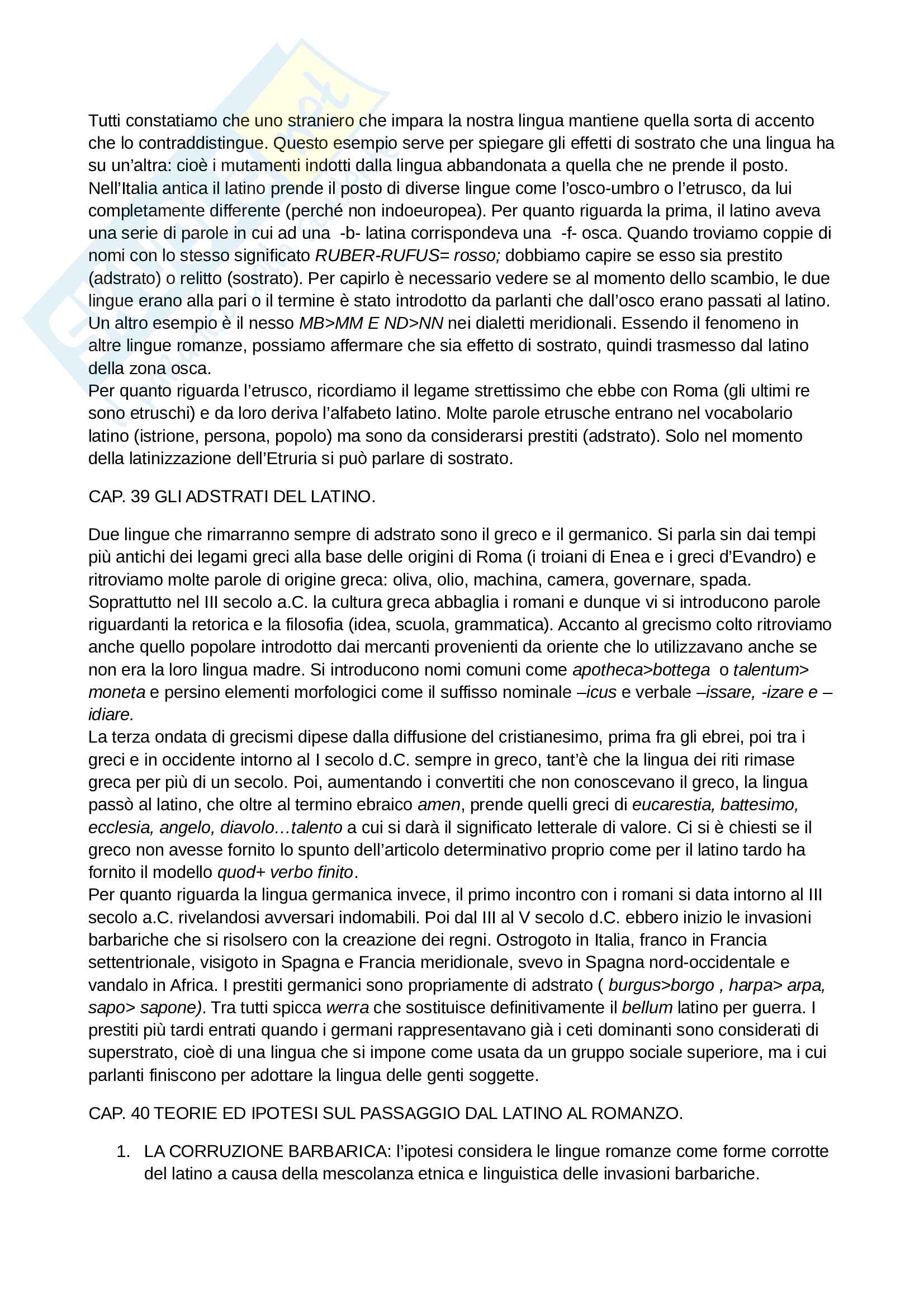 Riassunto esame Fondamenti di filologia e linguistica romanza, prof. Asperti, libro consigliato Linguistica romanza, Varvaro Pag. 2